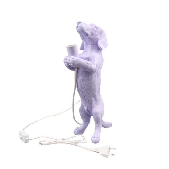 House Vitamin Table lamp dachshund lamp polyresin lilac e14 10x15x38cm - Image 1