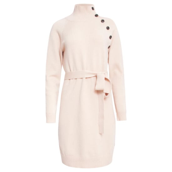 Smashed Lemon 24621 beige gebreide jurk met hoge hals - Image 5