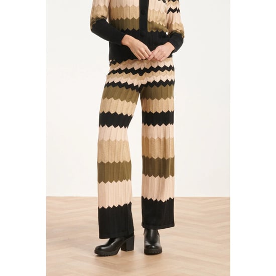 Smashed Lemon 24608 neutrale zig-zag gebreide broek | - Image 2