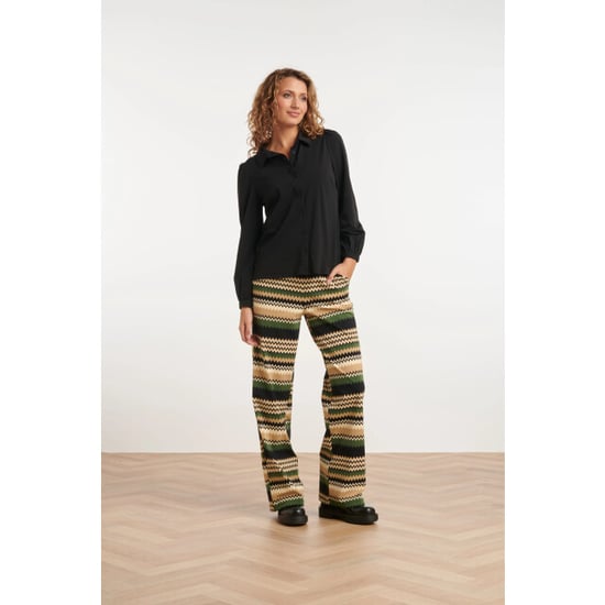 Smashed Lemon 24728 stijlvolle zigzag geprinte travel kwaliteit broek | - Image 5