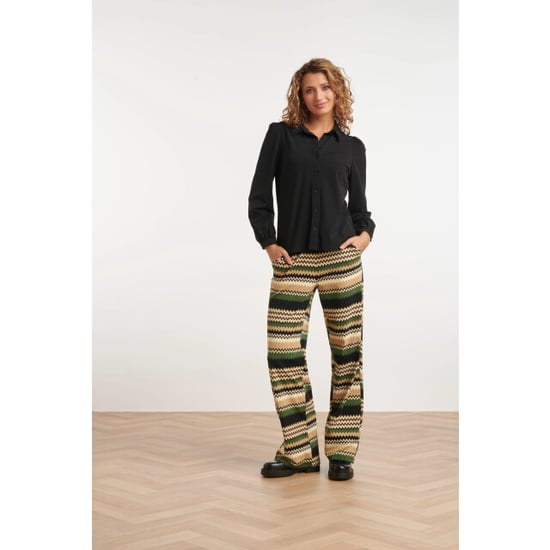 Smashed Lemon 24728 stijlvolle zigzag geprinte travel kwaliteit broek | - Image 6