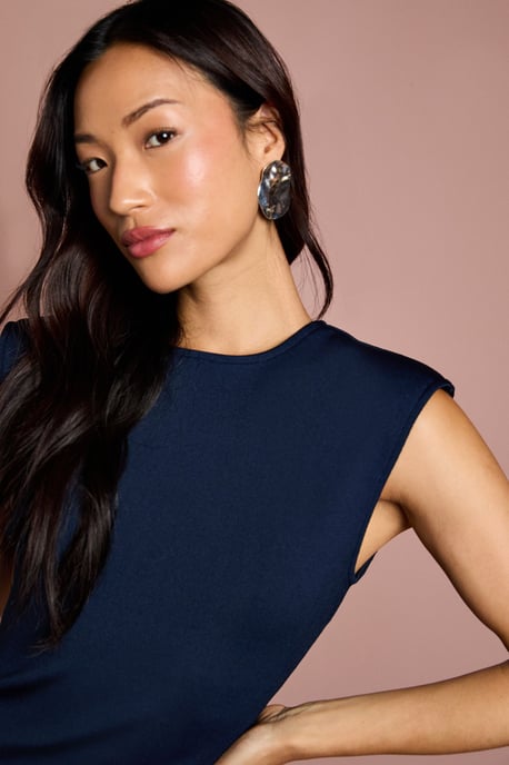 Bandage Knit Fringed Hem Midi Dress - Image 4