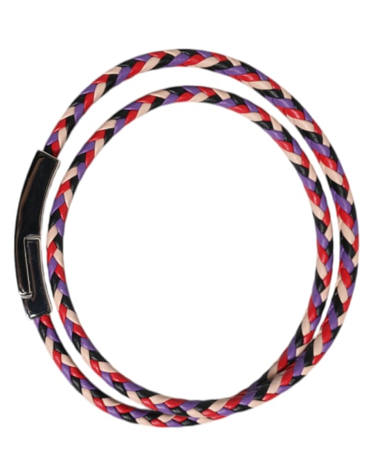 Flätat läderarmband med magnetlås - Image 3