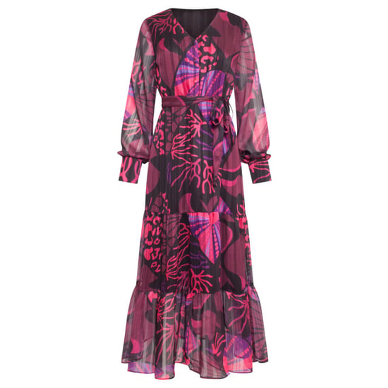 Smashed Lemon 24522 fuchsiapaarse hartjesprint maxi jurk | - Image 6
