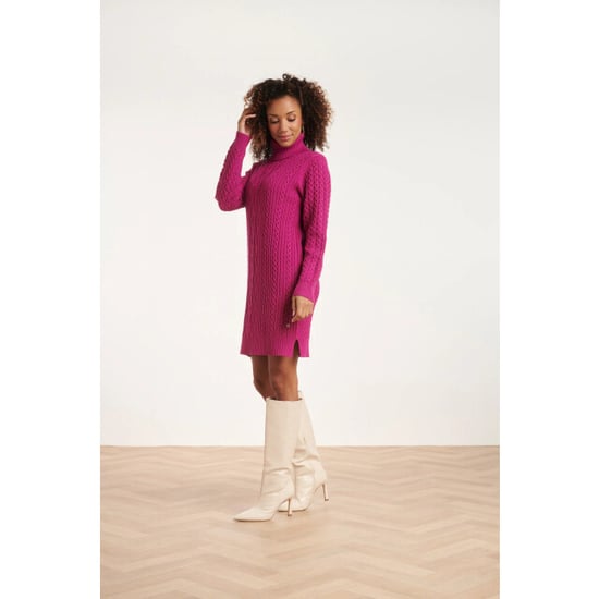 Smashed Lemon 24629 gebreid jurk met kabelstructuur | - Image 3