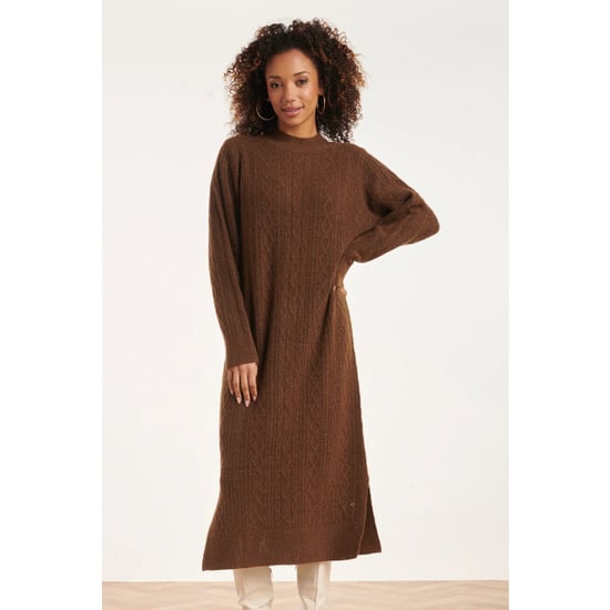 Smashed Lemon 24631 e gebreide midi jurk met kabelstructuur | - Image 2