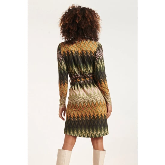 Smashed Lemon 24646 multicoloured zigzag jurk | - Image 4
