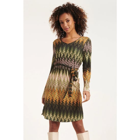 Smashed Lemon 24646 multicoloured zigzag jurk | - Image 6