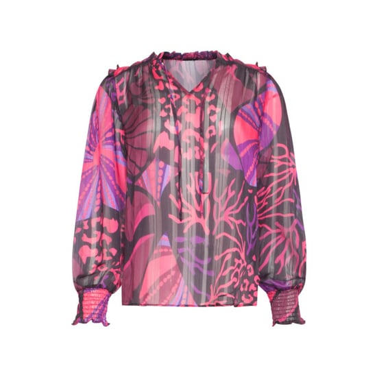 Smashed Lemon 24523 fuchsiapaarse hartjesprint top | - Image 5