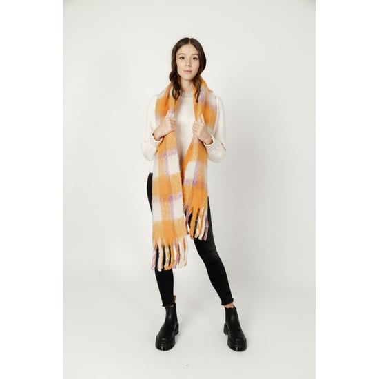 Geweven Sjaal Gingham Ruit Oranje - Image 3