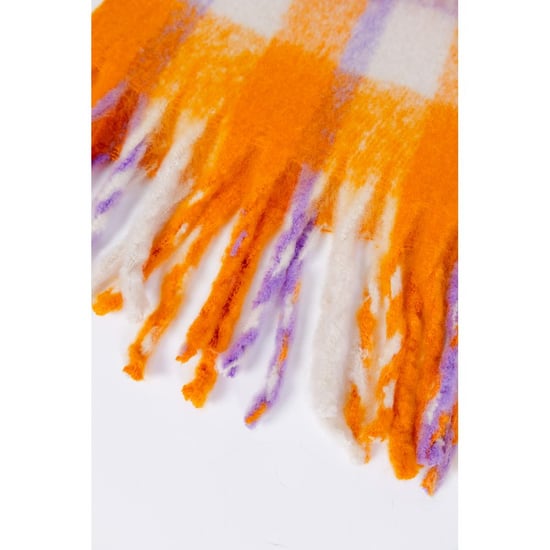 Geweven Sjaal Gingham Ruit Oranje - Image 5