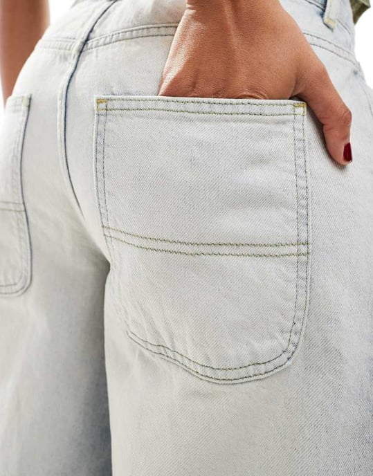 Noisy May – Blekta grå jeans med medelhög midja och lös passform - Image 3