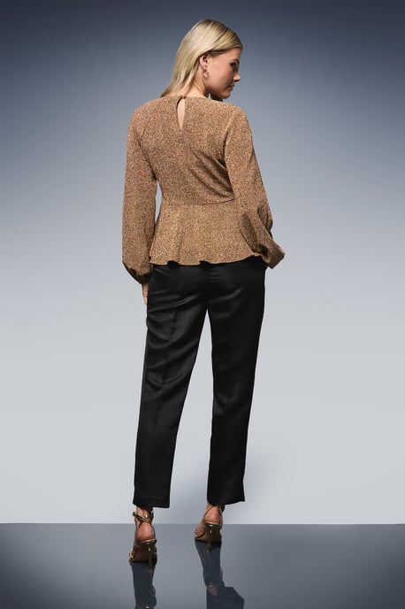 DP Luxe Gathered Neckline Sparkle Jersey Top - Image 3