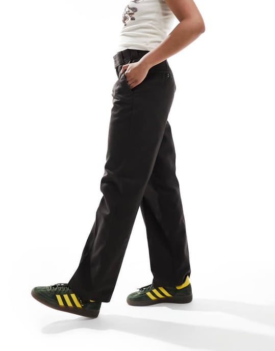 Dickies – Elizaville – Mörkbruna byxor med raka ben och medelhög midja - Image 4