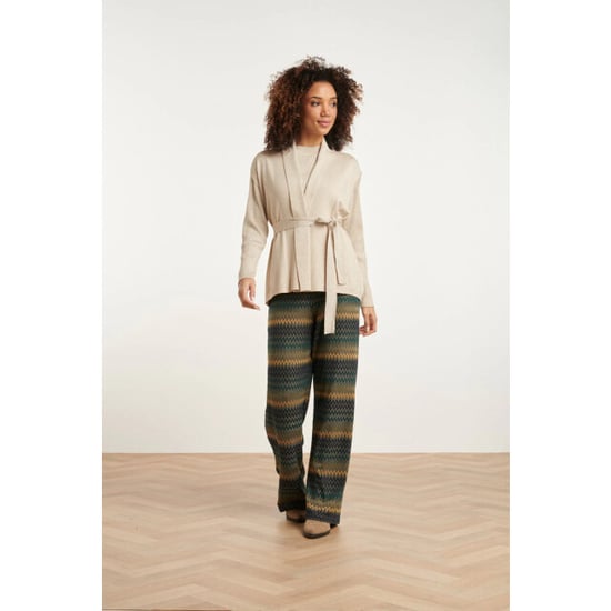 Smashed Lemon 24789 geribde mouwloze cardigan met lurex | - Image 2