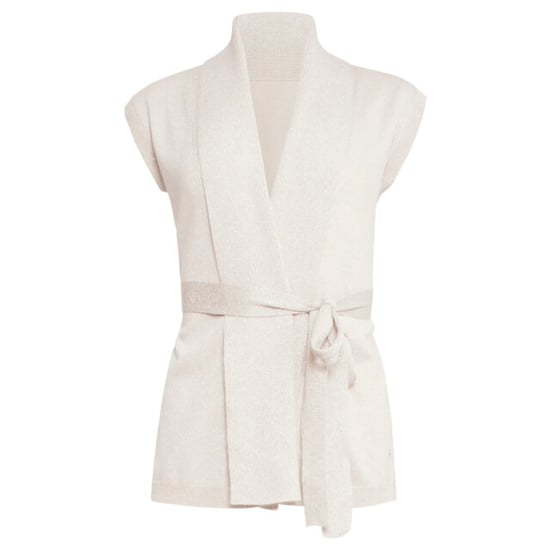 Smashed Lemon 24789 geribde mouwloze cardigan met lurex | - Image 6
