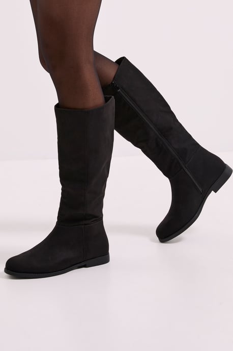 Wide Fit Karla Knee High Flat Boots - Image 1