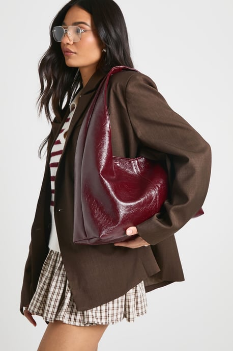 Textured Slouchy Tote Bag - Image 1