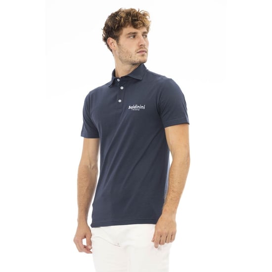 Baldinini Trend Blauwe Katoenen Heren Polo Shirt - Image 2