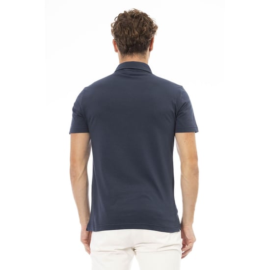 Baldinini Trend Blauwe Katoenen Heren Polo Shirt - Image 3
