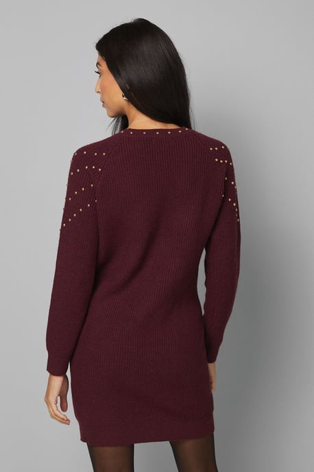 Christmas Stud Tunic Knitted Dress - Image 3