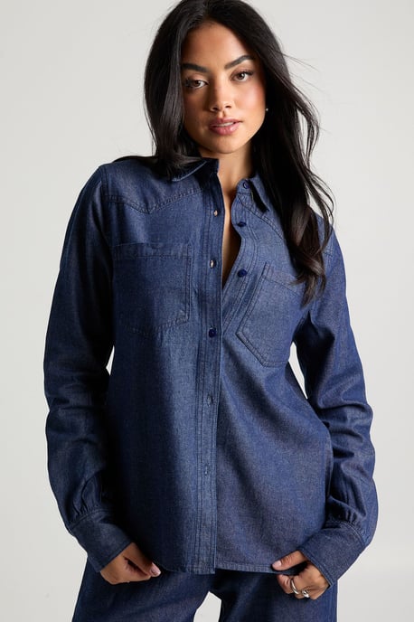 Chambray Oversized Shirt - Image 3