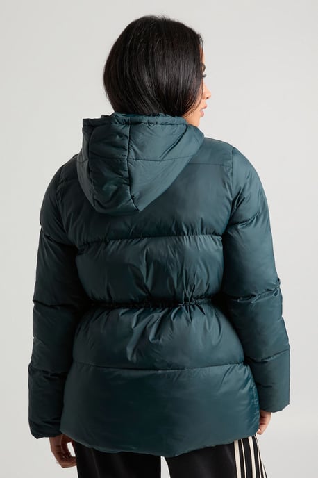 Cinch Waist Hooded Puffer Jacket - Image 2