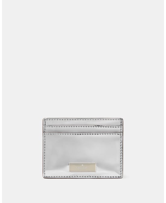 Bridget Mirror Metallic Small Slim Card Holder - Image 1