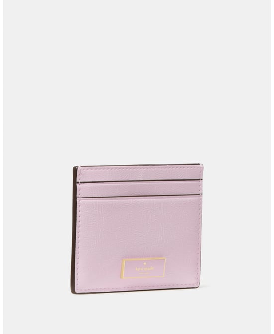 Bridget Crinkle Patent Small Slim Card Holder - Image 2
