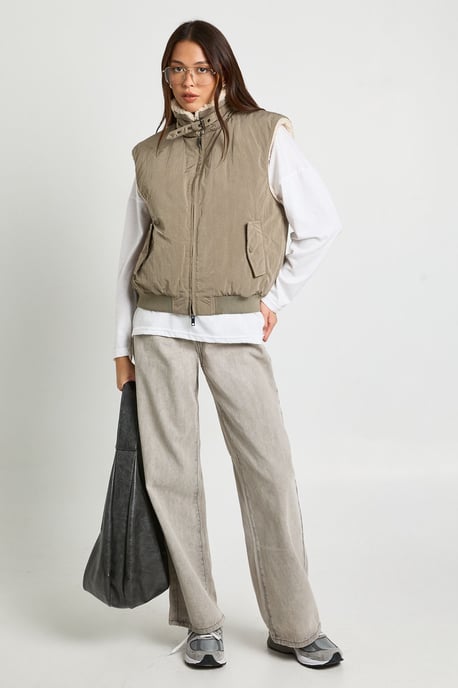 Faux Fur Lined Gilet - Image 3