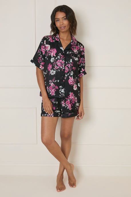 Short Sleeve Satin Printed Nightwear set - Image 2
