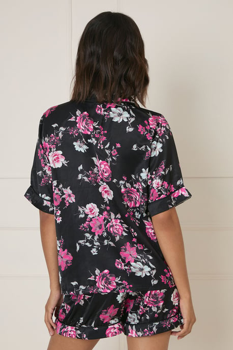 Short Sleeve Satin Printed Nightwear set - Image 3