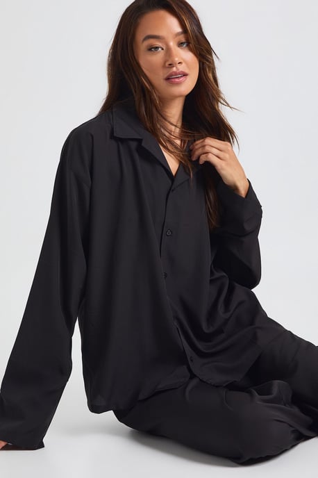 Tall Oversized Shirt & Wide Leg Trouser Co-ord - Image 1