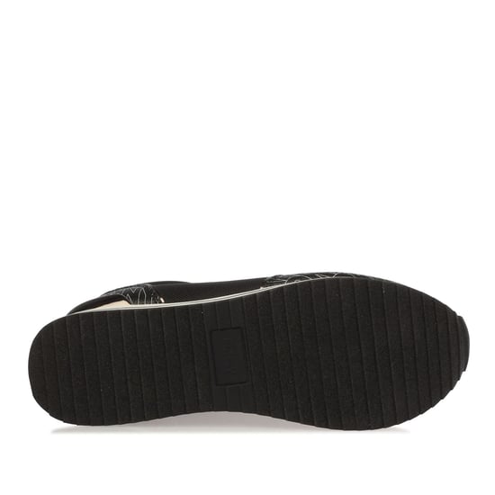 Women's DKNY Davie Lace Up Wedge Trainers in Black Grey - Image 4