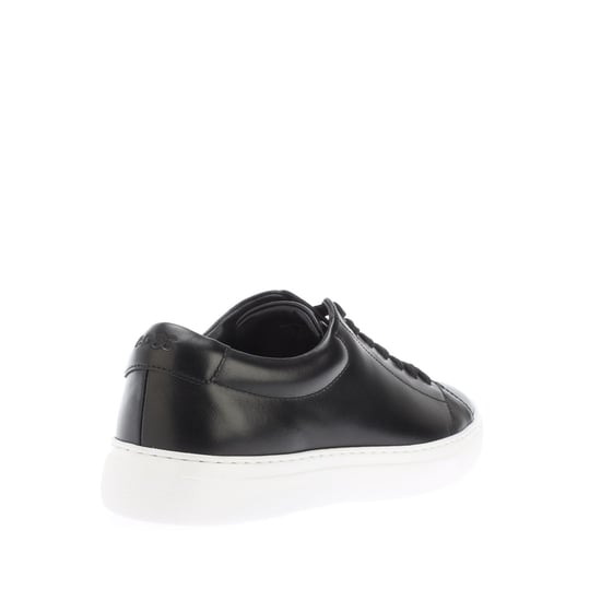 Men's Boss Enlight Leather Trainers in Black - Image 3
