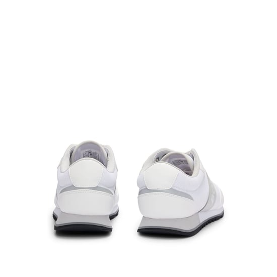 Men's Boss Parkour Mixed Material Trainers in White - Image 3