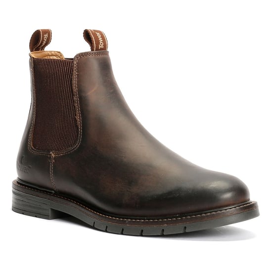 Tower London Harbour Leather Men's Dark Brown Chelsea Boots - Image 2