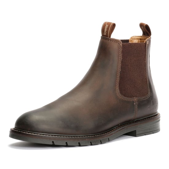 Tower London Harbour Leather Men's Dark Brown Chelsea Boots - Image 3