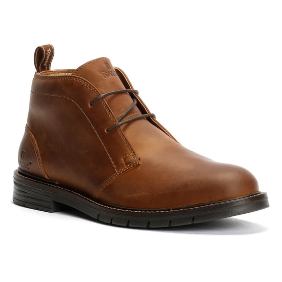 Tower London Armour Chukka Lace Up Leather Men's Brown Boots - Image 2