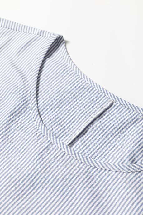 Striped Midi Dress Lace Trim - Image 5