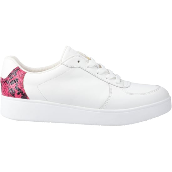Fitflop Rally Snakeprint-Backtab Leather Women's Urban White/Wild Raspberry Trainers - Image 5