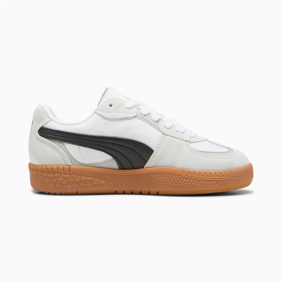 Puma Palermo Moda Leren Dames Sneakers Grijs/Zwart - Image 1