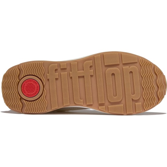 Fitflop F-Mode Flow Suède Dames Crème Mix Sneakers - Image 2