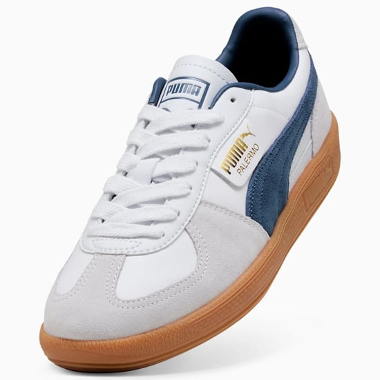 Puma Palermo Leather Men's White/Blue Trainers - Image 3
