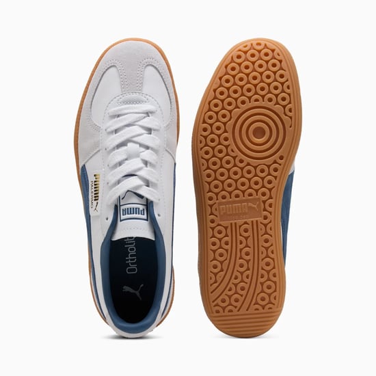 Puma Palermo Leather Men's White/Blue Trainers - Image 5