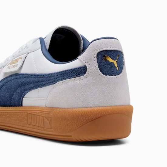 Puma Palermo Leather Men's White/Blue Trainers - Image 6