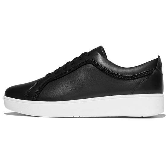 Fitflop Rally Leather Women's Black Trainers - Image 3