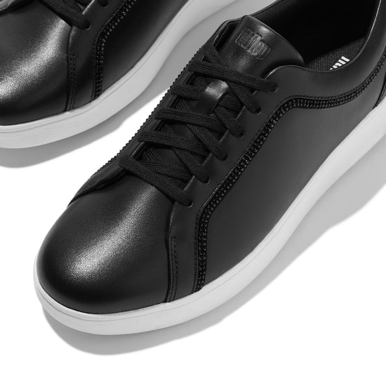 Fitflop Rally Leather Women's Black Trainers - Image 4