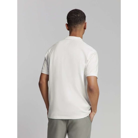 No Excess Polo pique solid stretch white - Image 4