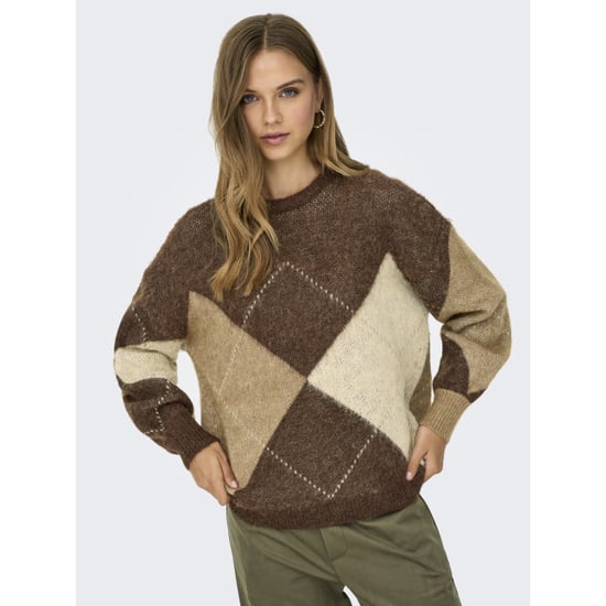 Only onlnoeme life ls jq o-neck knt 15353226 chestnut - Image 2